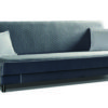 czarna sofa bez boków z funkcją spania 200x90 Baki