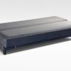 rozłożona czarna sofa bez boków z funkcją spania 200x90 Baki