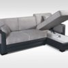 szaro czarny narożnik z funkcją spania Milo 235x160