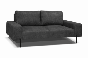 Sofa na nóżkach Bliss czarna ekoskóra