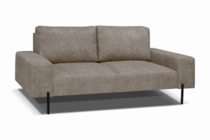 Sofa na nóżkach Bliss szara ekoskóra