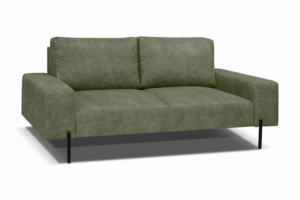Sofa na nóżkach Bliss zielona ekoskóra