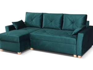 zielony narożnik z funkcją spania 240x140 Makro Ter
