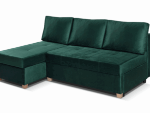 zielony narożnik z funkcją spania 200x145 Makro