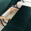 zielony narożnik z funkcją spania 200x145 Makro