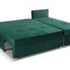 zielony narożnik z funkcją spania 200x145 Makro