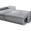 szary narożnik z funkcją spania 240x140 Makro Quarty