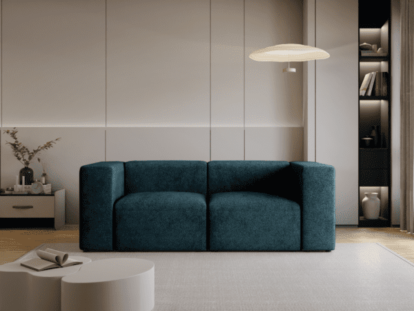 niebieska sofa modułowa 210x90 Beta