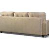 beżowa sofa pikowana z funkcją spania 230x95 Eden