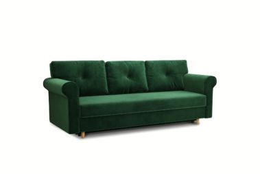 butelkowo zielona sofa z funkcją spania 235x100 Barcelona