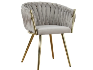 Fotel z złotymi nogami Velvet Gold