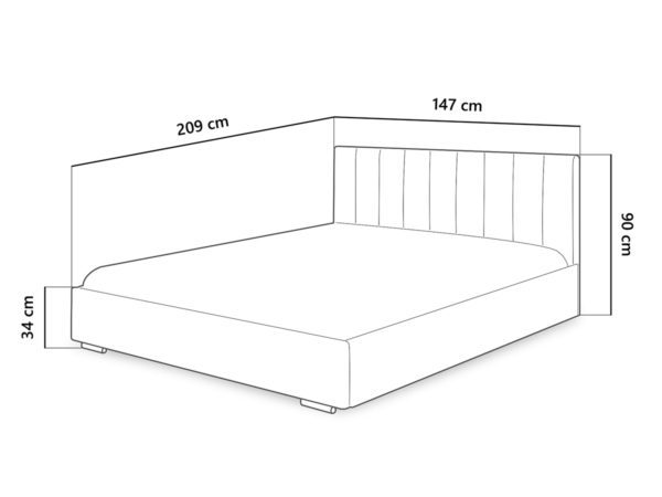 Łóżko 140x200 tapicerowane Soflux 16 z pojemnikiem i stelażem - obrazek 6