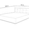 Łóżko tapicerowane 160x200 Koleos 02 z metalowym stelażem i pojemnikiem - obrazek 4