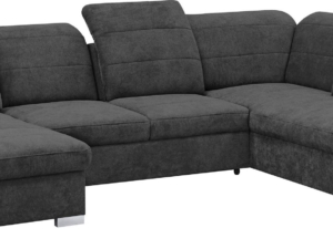 Duży czarny narożnik z regulowanymi zagłówkami 330x230 Naomi