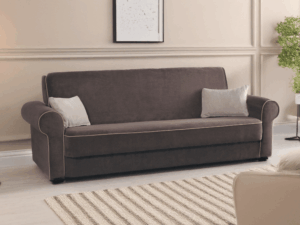 Brązowa rozkładana wersalka 230x90 Elegant
