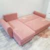 Narożnik różowy 236x145 z funkcją spania Kler
