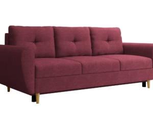 czerwona Sofa 230x90 z funkcją spania Jasmine