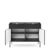Komoda Nova KSZ-104 czarna front otwarta