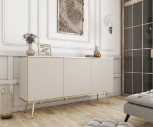 Beżowa komoda do salonu ORO K160