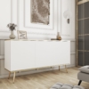 Komoda ORO K160 biała złote nogi aranżacja