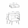Stolik Nocny ORO S-54 wymiary