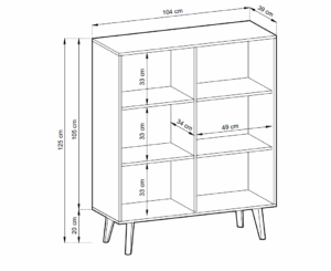 Komoda Willow KD104 wymiary