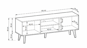 Szafka Willow RTV154 wymiary