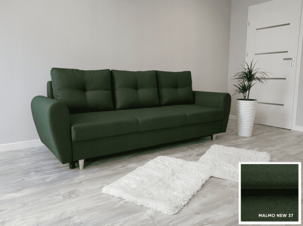 zielona Sofa 230x90 z funkcją spania Jasmine