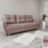 różowa Sofa 230x90 z funkcją spania Jasmine