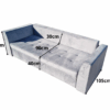 Wymiary Sofa z funkcją spania 160x200 Rem