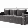 Sofa sztruksowa 250 cm Rico - obrazek 2
