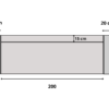 Wymiary Sofa z funkcją spania 160x200 Rem