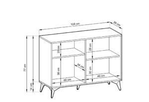 Komoda Diamond K-104 wymiary