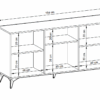 Komoda Diamond K-154 wymiary