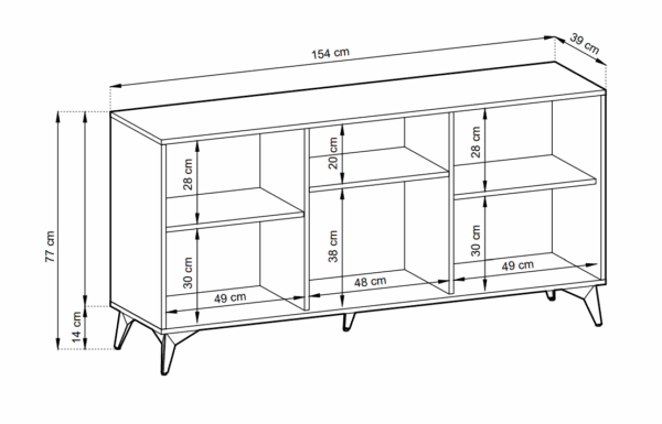 Komoda Diamond K-154 wymiary
