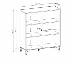 Komoda Diamond KD-104 wymiary