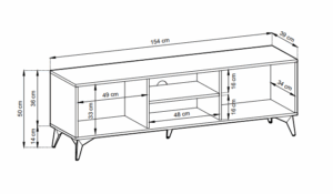 Szafka Diamond RTV-154 wymiary