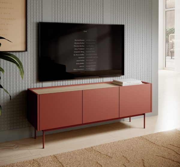 Szafka Color RTV -144 red aranżacja