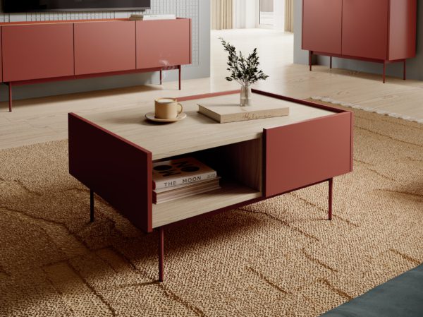Stolik Color L-97 red aranżacja