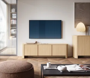 Szafka RTV z szufladami Bari 168 w nowoczesnym salonie
