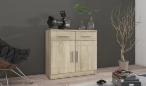 Komoda dąb sonoma z 2 szufladami Paris 2F2S