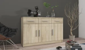 Komoda z 3 szufladami Paris dąb sonoma